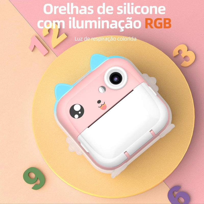 Câmera Digital Infantil com Impressão Instantânea