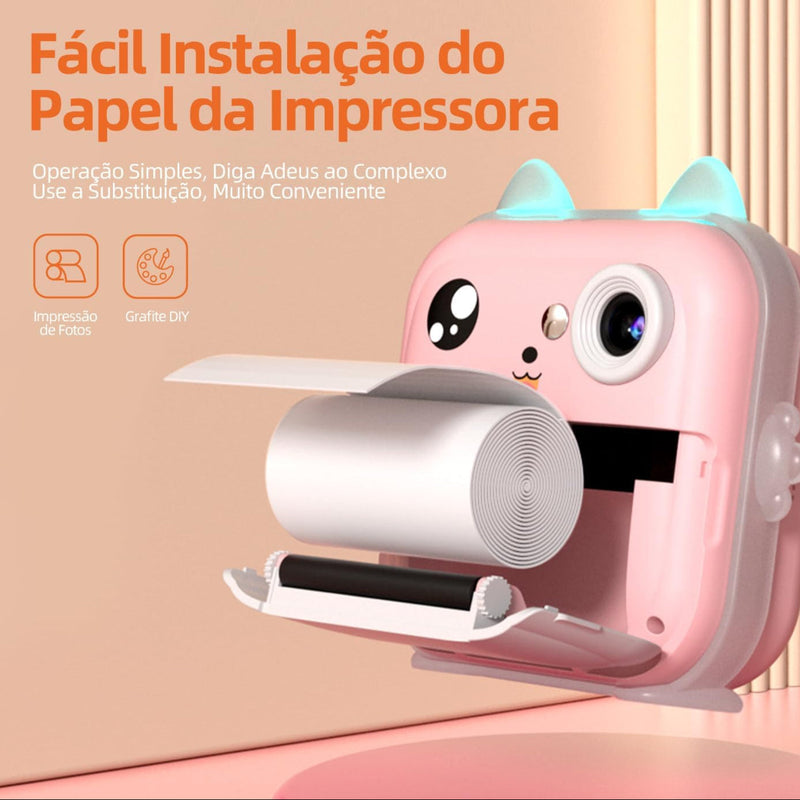 Câmera Digital Infantil com Impressão Instantânea