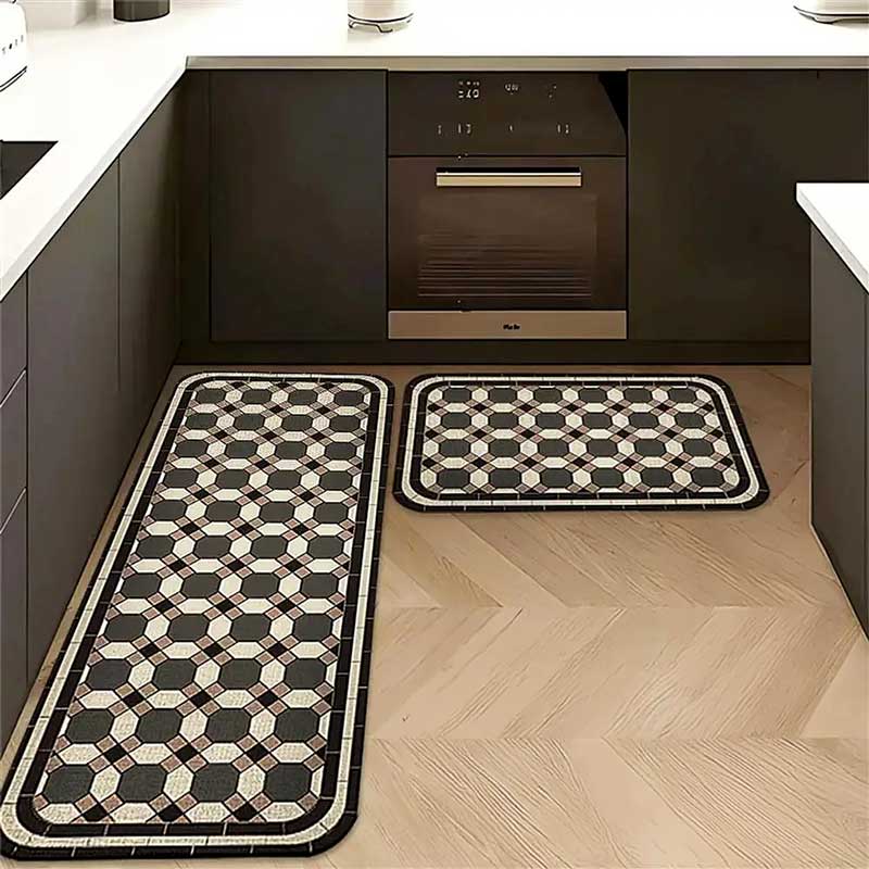 Tapete para Cozinha Absorvente Ladrilhos