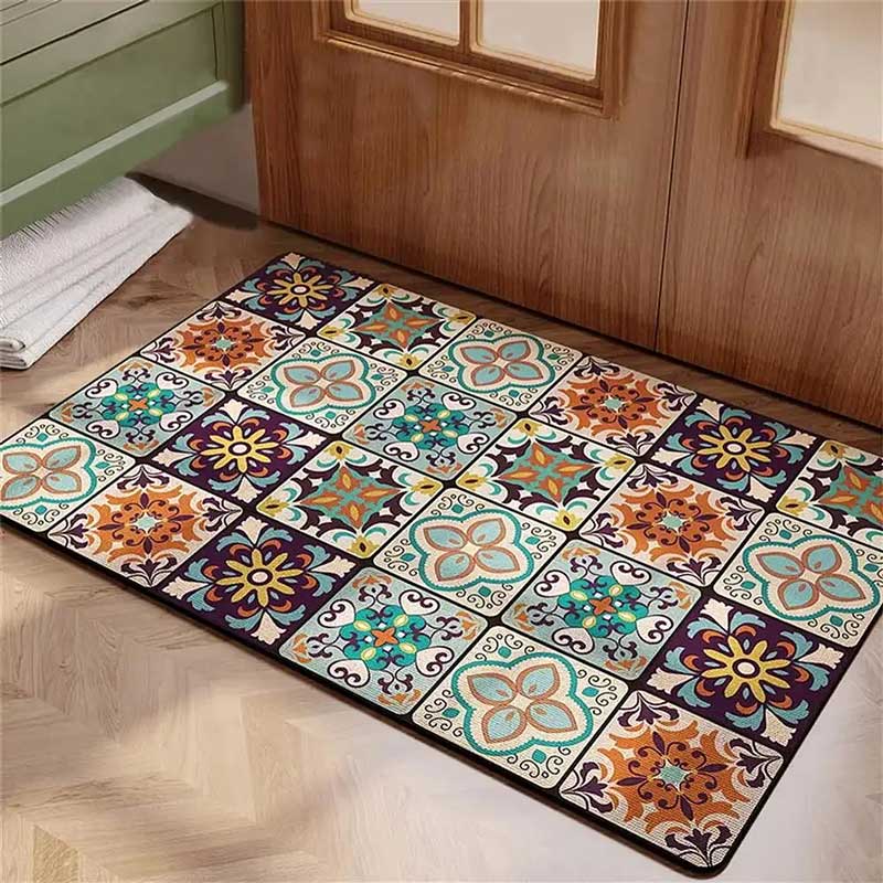 Tapete para Cozinha Absorvente Ladrilhos