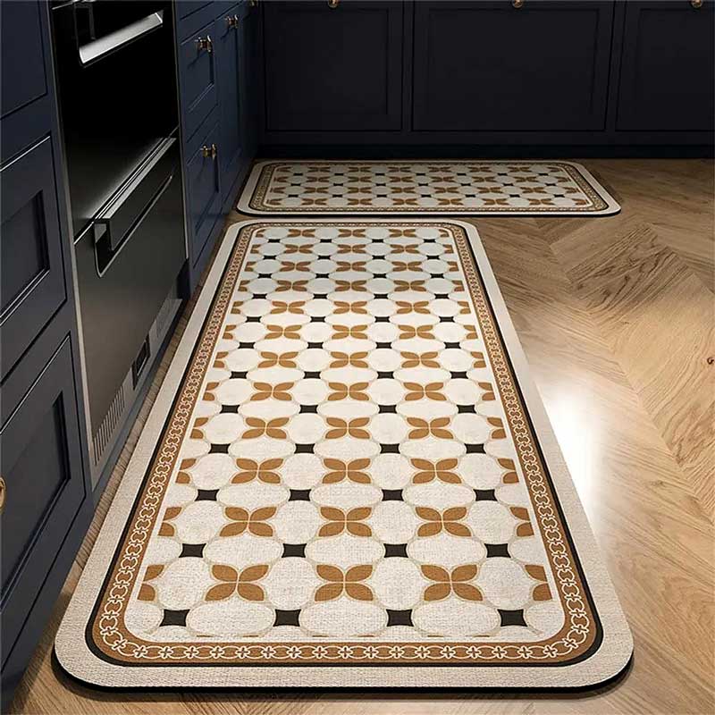 Tapete para Cozinha Absorvente Ladrilhos