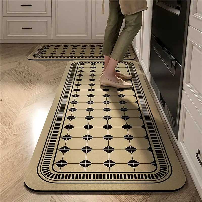 Tapete para Cozinha Absorvente Ladrilhos