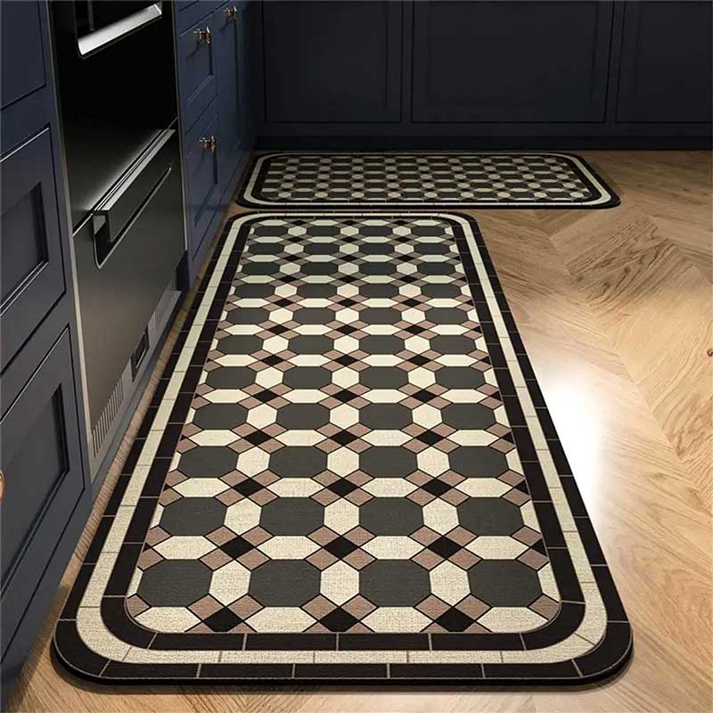 Tapete para Cozinha Absorvente Ladrilhos