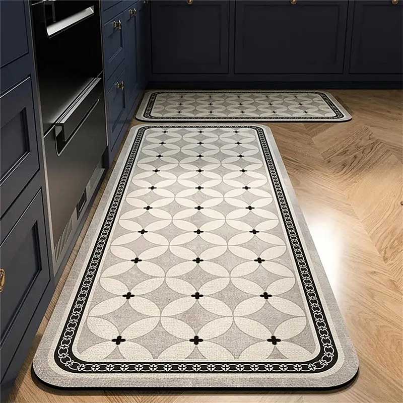Tapete para Cozinha Absorvente Ladrilhos