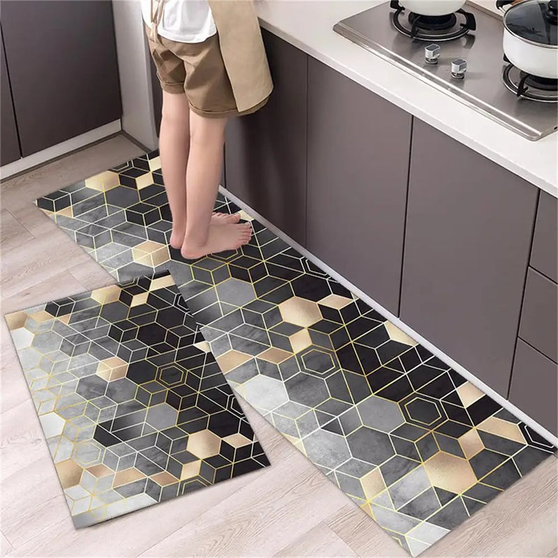 Tapete para Cozinha Absorvente Ladrilhos