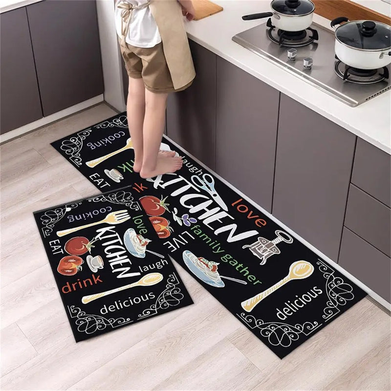 Tapete para Cozinha Absorvente Ladrilhos