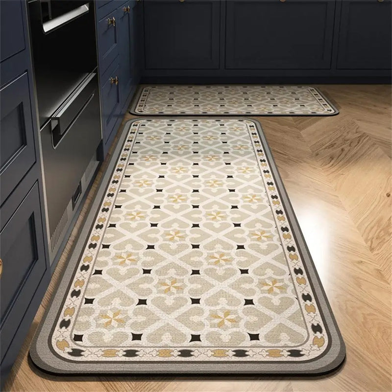 Tapete para Cozinha Absorvente Ladrilhos