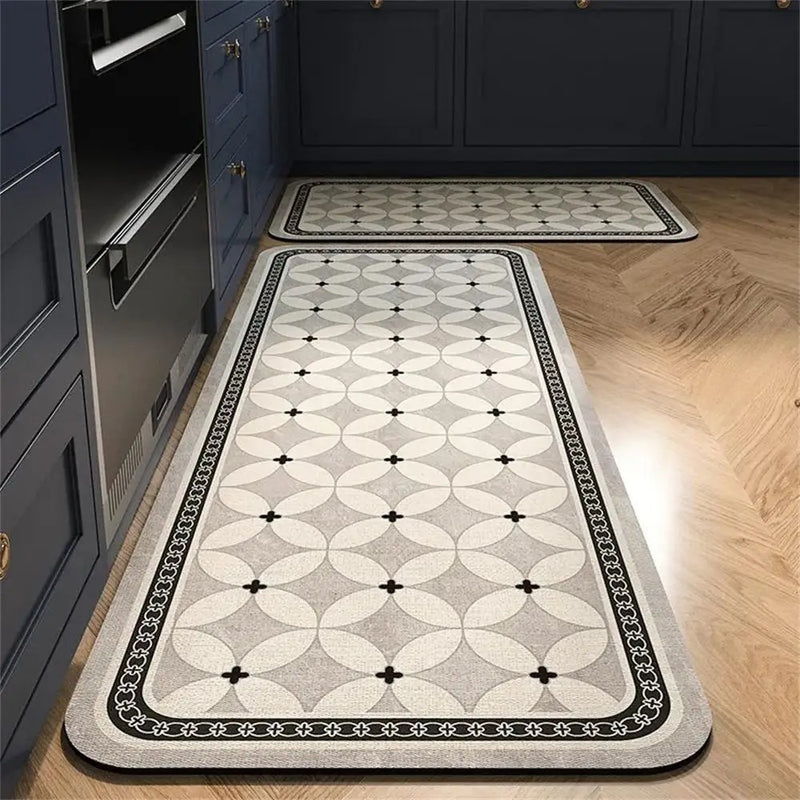 Tapete para Cozinha Absorvente Ladrilhos