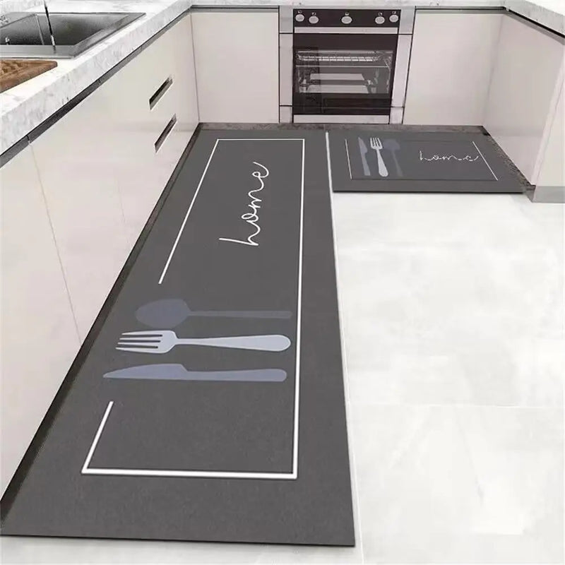 Tapete para Cozinha Absorvente Ladrilhos