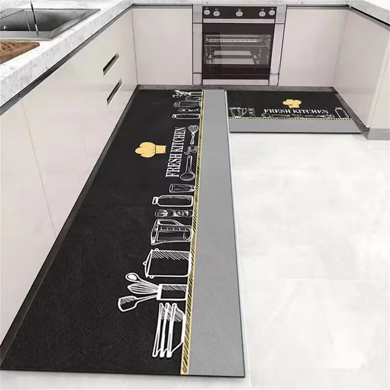 Tapete para Cozinha Absorvente Ladrilhos