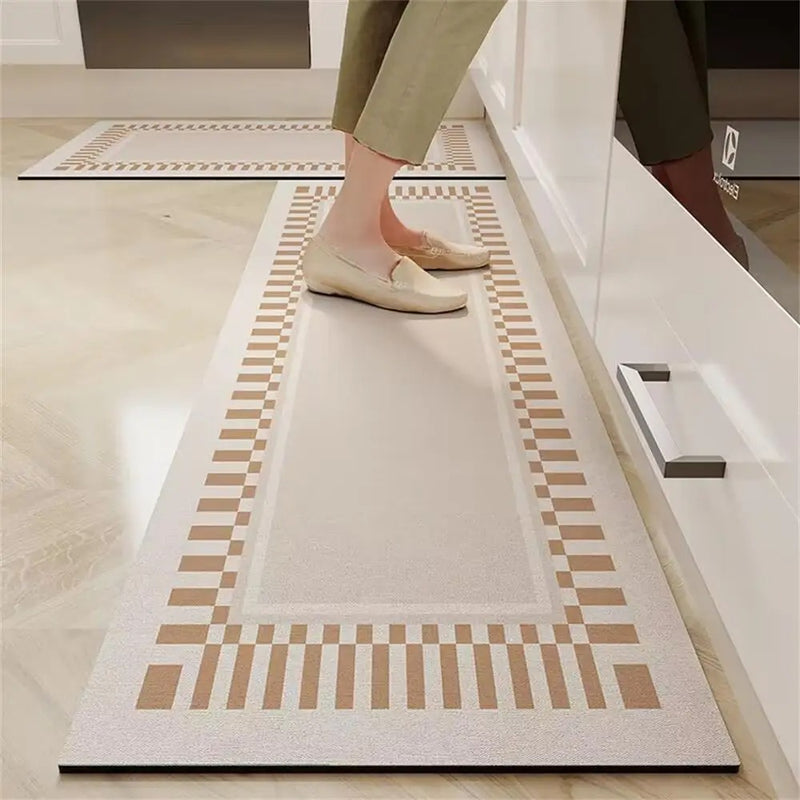 Tapete para Cozinha Absorvente Ladrilhos