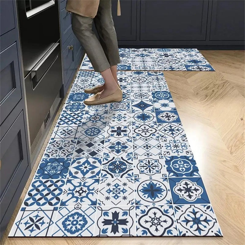 Tapete para Cozinha Absorvente Ladrilhos